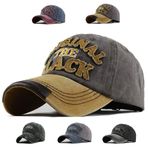 CheChury Eskitilmiş Beyzbol Şapkası Erkek Vintage Spor Günlük Güneş Şapkası Üniseks Ayarlanabilir Şapka Yaz Yıkanmış Pamuk Snapback Kamyoncu Şapkası, haki, One Size