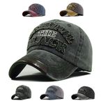 CheChury Eskitilmiş Beyzbol Şapkası Erkek Vintage Spor Günlük Güneş Şapkası Üniseks Ayarlanabilir Şapka Yaz Yıkanmış Pamuk Snapback Kamyoncu Şapkası, yeşil, One Size