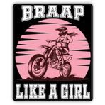 Check6 Braap Like A Girl |Harika Hediye Fikri|Harika Hediye Fikri|Çıkartma Çıkartması|2 Paket|5 İnç Çıkartmalar|FBAS11101