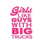 Check6 Girls Like Guys with Big Trucks|Harika Hediye Fikri|Çıkartma Çıkartması|2 Paket|12,7 cm Çıkartmalar|S10235