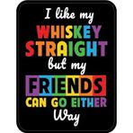 Check6 I Like My Whiskey Straight But My Friends Can Go Either Way | LGBT |Harika Hediye Fikri|Çıkartma Çıkartması|2 Paket|12,7 cm Çıkartmalar|S10461