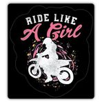 Check6 Ride Like A Girl | Dirt Bike Racing |Harika Hediye Fikri|Harika Hediye Fikri|Çıkartma Çıkartması|2 Paket|5 İnç Çıkartmalar|FBAS11125