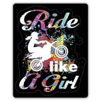 Check6 Ride Like A Girl |Dirt Bike Yarışı |Harika Hediye Fikri|Harika Hediye Fikri|Çıkartma Çıkartması|2 Paket|5 İnç Çıkartmalar|FBAS11112