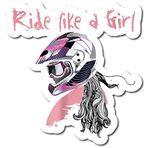 Check6 Ride Like A Girl |Harika Hediye Fikri|Harika Hediye Fikri|Çıkartma Çıkartması|2 Paket|5 İnç Çıkartmalar|FBAS11121