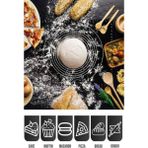 Chef Desing Silikon Hamur Açma Matı Ölçülü Isıya Dayanıklı Hamur Yoğurma Matı Renkli Mutfak Pasta Fırın Altlığı