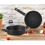 Chef Rubenis RC-300S Aquality 3 Parça Granit Tencere Seti Siyah