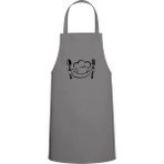 Chef Şapkası Özel Baskılı Chef Mutfak Önlüğü Gri