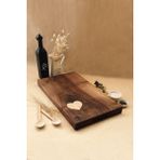 Chef Serisi Natural Ceviz Ağacı Ahşap Kesme Sunum Tahtası Büyük Boy - 7. EBAT:55x30x4 cm