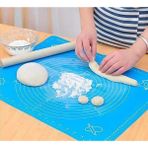 Chef Star Silikon Hamur Açma Matı 30 x 40 cm - Mavi
