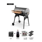 Cheffi Grillord‑75 Kömürlü Barbekü (2 Adet Döküm Izgaralı) + Hediye Seti (Önlük + Kılıf + Paket Kömür)