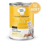 Chef's Choice 400 gr 12 Adet Tahılsız Tavuk Etli Ezme Kedi Konservesi