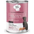 Chef's Choice Kuzu Somon Havuçlu Tahılsız 400 gr Köpek Yaş Maması