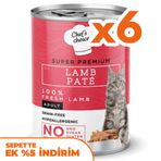 Chefs Choice Pate Lamb Kuzu Etli Tahılsız Ezme Kedi Yaş Maması 400 Gr x 6 Adet