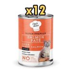 Chefs Choice Somonlu Tahılsız 12x400 gr Kedi Yaş Mama