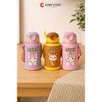 Chefstar 500 ML ÇOCUK TERMOS SULUK – DESENLİ, TAŞIMA ASKILI, KIRILMAZ KAHVERENGİ,PEMBE,MOR RENK