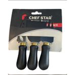 Chefstar Sunum Için 3'lü Peynir Bıçağı Seti