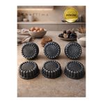 CHEFTİME 6'lı Siyah Mini Tart Kalıbı