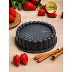 ChefTime Granit Döküm 26CM Tart Kalıbı Siyah Dilimli Turta Kalıbı Kek Kalıbı