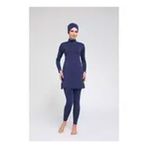 Chelly S9604-9605 Antrasit Kadın Likralı Uzun Kollu Tam Kapalı Tesettür Mayo