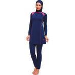 Chelly S9604-9605 Lacivert Likralı Uzun Kollu Tesettür Mayo