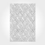 Chelsea Gri Geometrik Bambu Modern Geometrik Etnik Desenli Boho Makinada Yıkanabilir Hav Toz Vermez Leke Tutmaz Kaymaz Taban Dijital Makine Baskı Halı Oturma Odası Salon Yolluk Koridor Mutfak Halısı