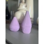 Chemdle Ikili Set Armut Model Dekoratif Mum - Kokulu - Mor