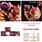 Chen1 Hırsızlar Kralı Aslan Nica Luffy Dört Ateş Dişlisi Luffy El Kuklası Modeli Süs Heykeli Hediye Gözleri Yanabilir (Yurt Dışından)