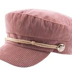 CHENNUO Army Askeri Şapka Kadın Vintage Pamuk Şemsiye Bere Kaptan Şapkası, Pembe, Medium,58 cm