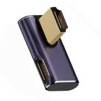 chenyang CY HDMI 2.1 Dönüştürücü Adaptörü, HDMI Erkek Sağ Taraftan Dişiye 90 Derece Sağ Açılı Düşük Profil UHD Uzatma Dönüştürücü Adaptörü