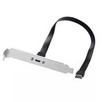ChenYang USB 3.2 Gen 2x2 20Gbps USB C Ön Panel Başlığı USB Tip-E Anakart Uzatma Kablosu Adaptörü ile 12cm PCI-E Braketi
