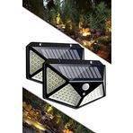 Chermik 100 Cob Led'li Güneş Enerjili Sensörlü Duvar Ve Bahçe Lambası 1410