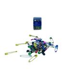 chermik Renkli Mini Çengelli İğne Seti 50'li, Tek Beden, Safety Pins-988, Karışık Renkli, Üniseks
