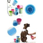 CHERMIK Silikon Jel Fırçalı Kedi Köpek Pati Ayak Yıkama Kovası (küçük)