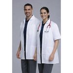 Cherokee 1373 Erkek ve kadın unisex fermuarlı doktor / hemşire önlüğü - Beyaz - XS