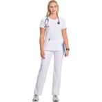Cherokee Infinity CKE2624A – CKE1123A Kadın Scrubs Takım – İthal, Şık Görünüm ve Ultra Konfor Sunan Doktor Hemşire Forması - Beyaz