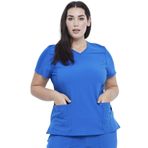 Cherokee Kadın V Yaka Fırçalama Üstü, 4 Cepli, Boyunduruk ve Kol Ekleri, Tıp Uzmanları için İdeal CK711, Royal, XL