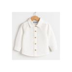 Cherry Baby Beyaz Pamuklu Erkek Bebek Gömlek 1-6 Yaş