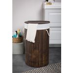 Cherry Collection Bambu Kirli Çamaşır Sepeti Yuvarlak