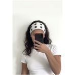 Cherry Lemon Eni Geniş Kalın Büyük Metal Halka Zımbalı 8adet Delikli Y2K Saç Bandı Pamuk Punk Bandana pinterest 10cm