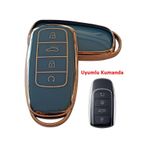 Chery Tiggo 7 Tiggo 8 Omoda 5 Uyumlu Smart Kumanda Anahtar Kılıfı Oto Anahtarlık Turkuaz Gold