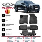 Chery Tiggo 8 7 Kişilik 2022 ve Sonrası 4.5d Premium Havuzlu Siyah Paspas Takımı Kokusuz