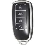 Chery Tiggo 8 Omoda 5 Tiggo 7 Uyumlu Anahtar Kumanda Kılıfı Oto Anahtarlık Siyah Silver - Siyah - Silver