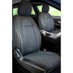 Chery Tiggo ile Uyumlu Lüx Deri Süet Oto Koltuk Kılıfı Ön Arka Takım Premium Siyah