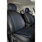 Chery Tiggo Lüx Deri OTO KOLTUK KILIFI Ön Arka Takım Set EXCLUSİVE SİYAH MAVİ