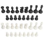Chess Geeks 1x Tek Ağırlıklı Satranç Taşı - Modern Stil - 32 Parça + 2 Ekstra Kraliçe - King 4" Uzun