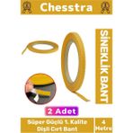 Chesstra İz Bırakmayan Süper Güçlü Kendinden Yapışkanlık Ahşap Kalite Sineklik Yedek 4mt Cırt Bant 2 Adet