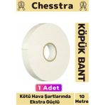Chesstra Uzun Ömürlü Süngerli Ultra Yapışkan İç Dış Mekan Çok Amaçlı Çift Taraflı 10 Metre Köpük Bant 1 Adet