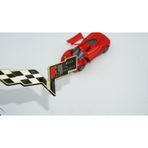 Chevrolet Corvette F1 Logo Bagaj 3M 3D Metal Logo Amblem Seti sari-gumus