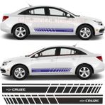 Chevrolet Cruze Için Uyumlu Aksesuar Oto Yan Şerit Sticker - Siyah - Standart