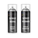 Chevrolet Lacetti 92U ile uyumlu Polyester Gümüşü Sprey Rötuş Boyası+Sprey Vernik